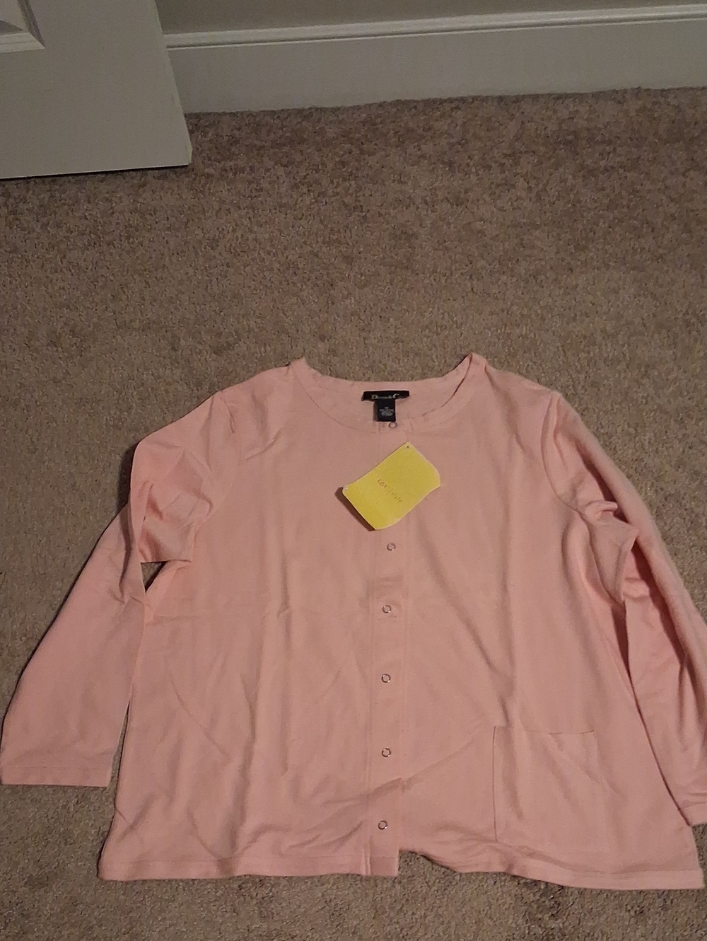 Classic Women's Pink Button-Front Cardigan - (Brand)